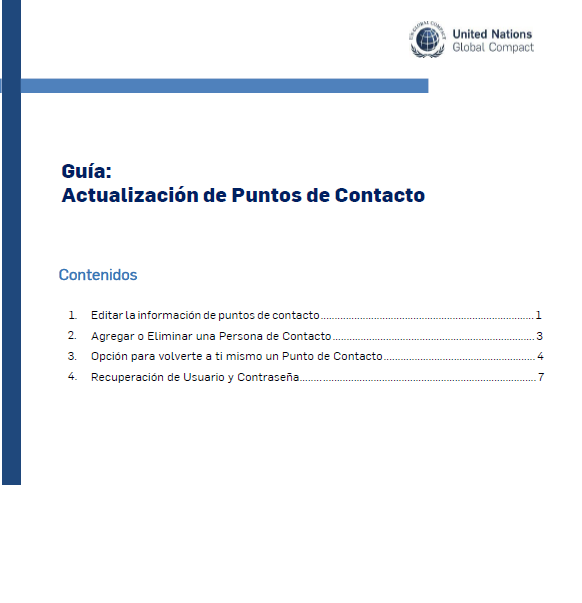 Guía: Actualización de Puntos de Contacto